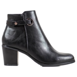 Ideal Shoes Klasické boty z ekokůže černý
