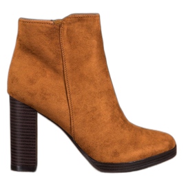 Super Me Módní semišové kozačky hnědý Super Me Módní semišové kozačky hnědý