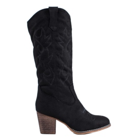 Abloom Kovbojské boty černý