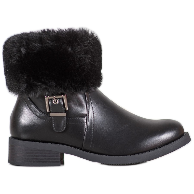 SHELOVET Pracovníci s kožešinou černá