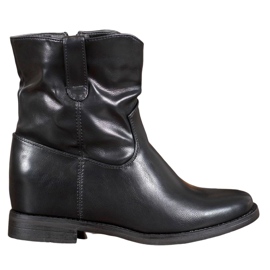 Ideal Shoes Kovbojské boty s eko kůží černý