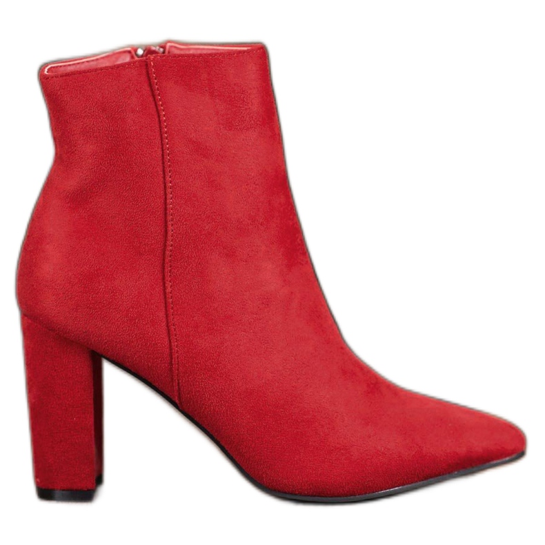 Super Me Sexy kozačky na vysokém podpatku červené