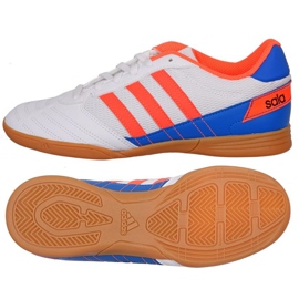 Kopačky Adidas Super Sala J In Jr FV2633 vícebarevný bílý Kopačky Adidas Super Sala J In Jr FV2633 vícebarevný bílý