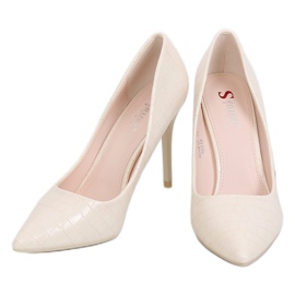 Dámské vysoké podpatky hadí kůže béžová GG-81P Béžová béžový Dámské vysoké podpatky hadí kůže béžová GG-81P Béžová béžový