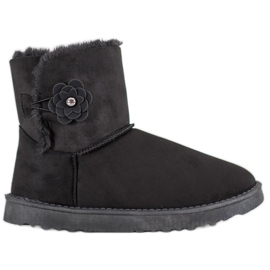 SHELOVET Mukluki S Květinou černá SHELOVET Mukluki S Květinou černá