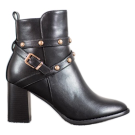 SDS Boty na sloupku s kamínky černý