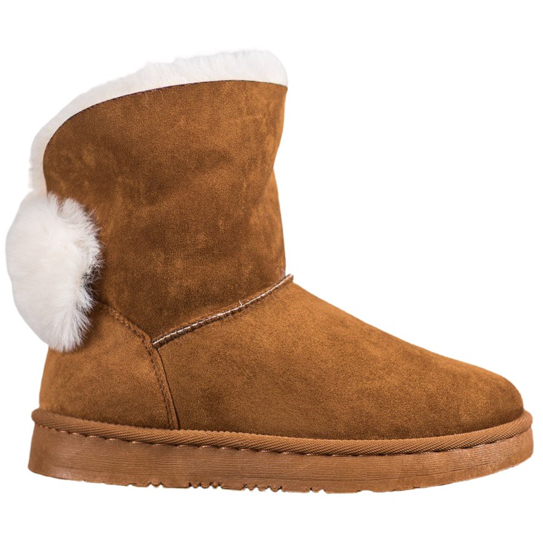 Bella Paris Sněhule s bambulkami hnědý