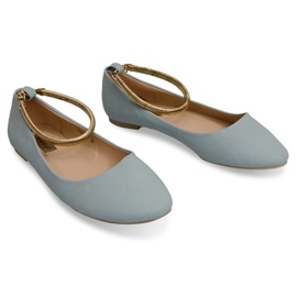 Balerínky Krásná dekorace na kotníku A607 Blue modrý