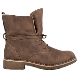 SDS Svázané boty s srolovanou stopkou hnědý