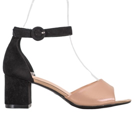 Módní lodičky VINCEZA hnědý černý