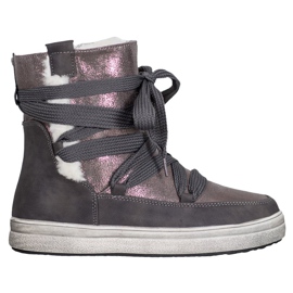 SDS Teplé sněhové boty šedá SDS Teplé sněhové boty šedá