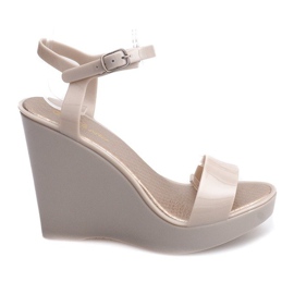 Meliski Open Wedge 88-59 Beige hnědý žluť