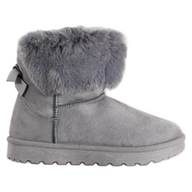 SHELOVET Mukluki s kožešinou šedá