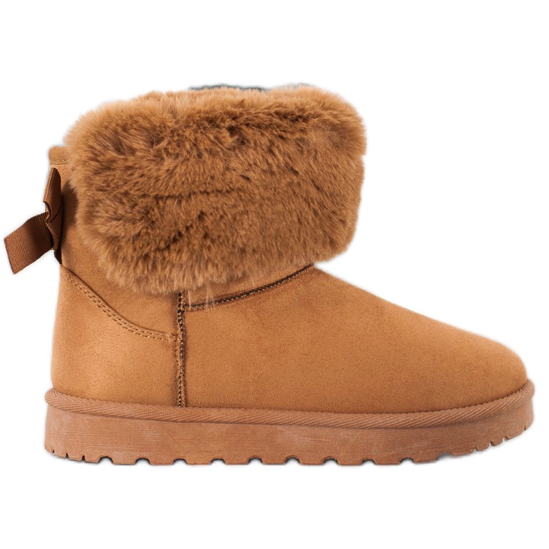 SHELOVET Mukluki s kožešinou hnědý