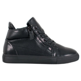 Sergio Leone Černé tenisky na platformě černý