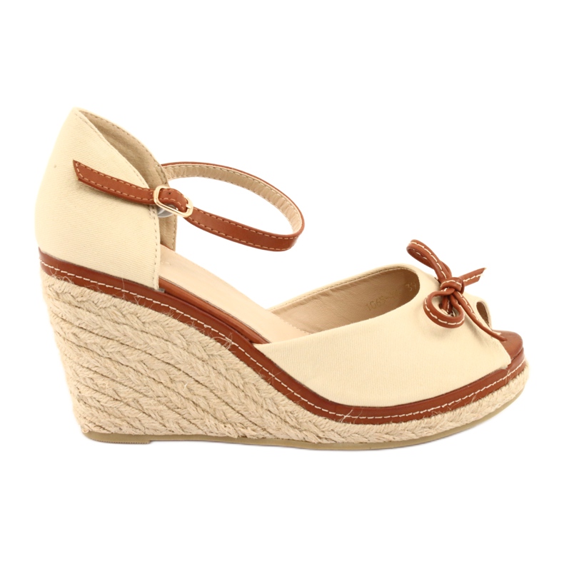 Vices Dámské sandály na klínku hnědý