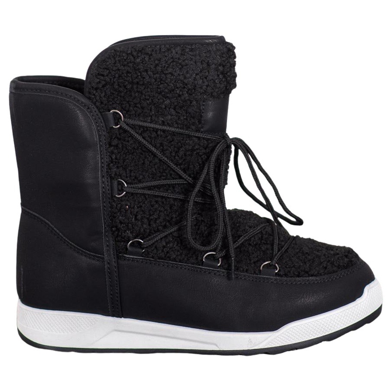 Small Swan Zimní boty s ovčí kůží černá