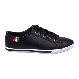 Tenisky s italskou vlajkou 380 černé černý