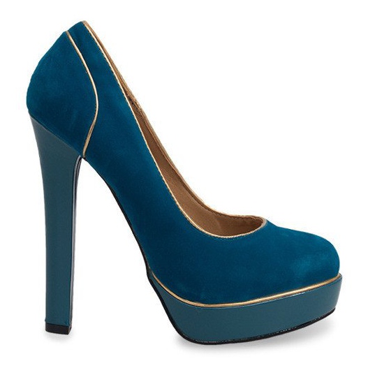 Klasické jehly na platformě 805 Blue modrý zelená Klasické jehly na platformě 805 Blue modrý zelená