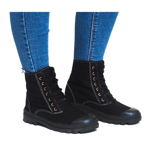 Boty Timberki Trapery 7-84967 černé černá