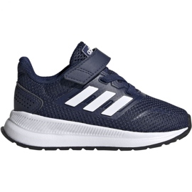 Boty Adidas Runfalcon I Jr EG6153 bílý námořnická modř