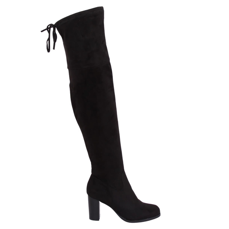 Černé boty na vysokém podpatku PE161P Black černá