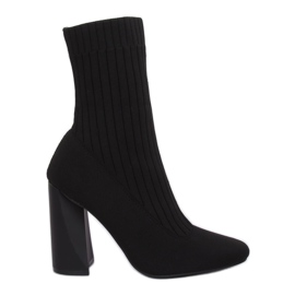 Černá X8037 Černé ponožkové boty černý žluť