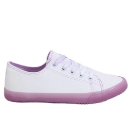 Dámské ombre bílé a fialové tenisky E3508 Purple bílý fialová