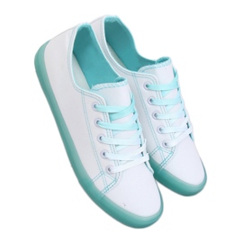 Dámské ombre bílé a zelené tenisky E3508 Green bílý zelený