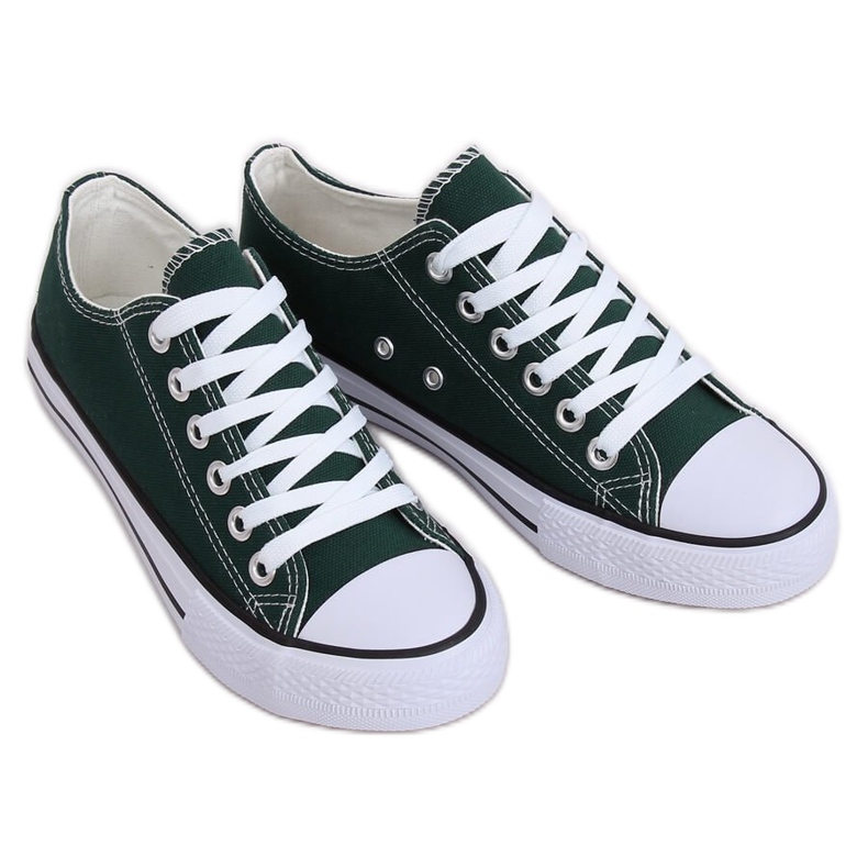 Zelené klasické dámské tenisky 7050Y zelené zelená