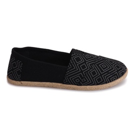 Plátěné espadrilky B211-2 černé tenisky černý