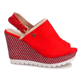 Klínové sandály Red Holi červené Klínové sandály Red Holi červené