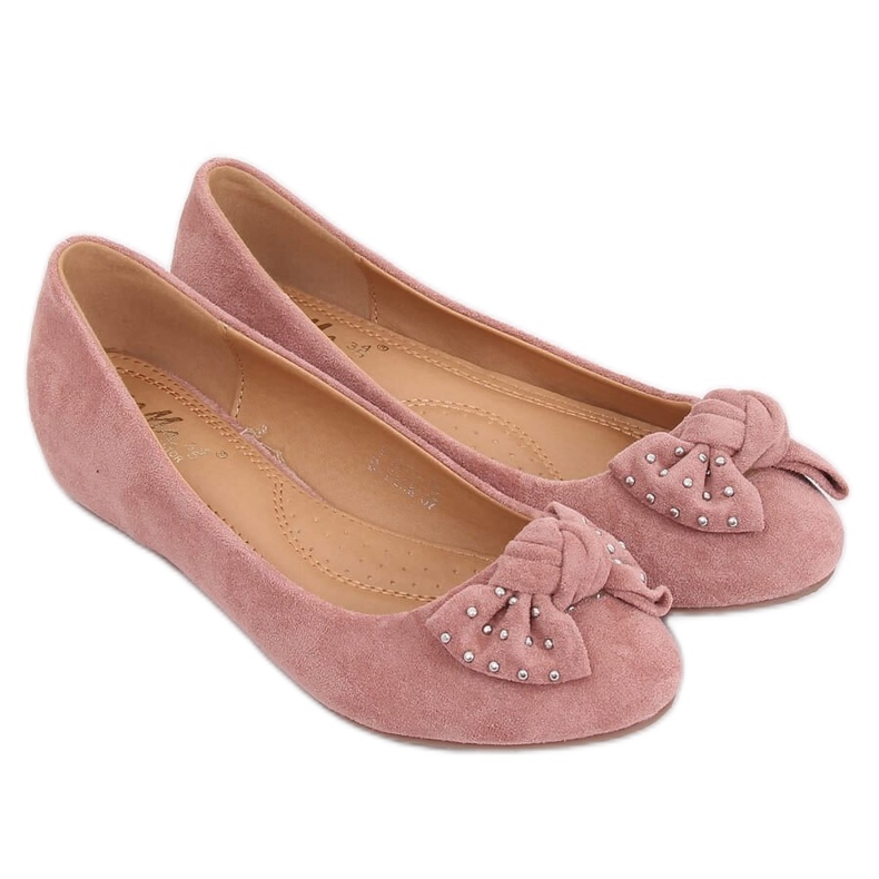 Růžové klínové balerínky FM217-13 Růžové růžový
