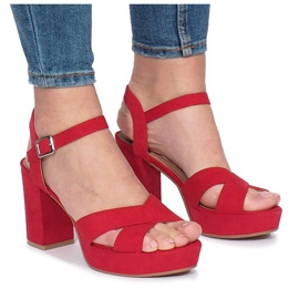 Sandály Enmore Red Heel červené