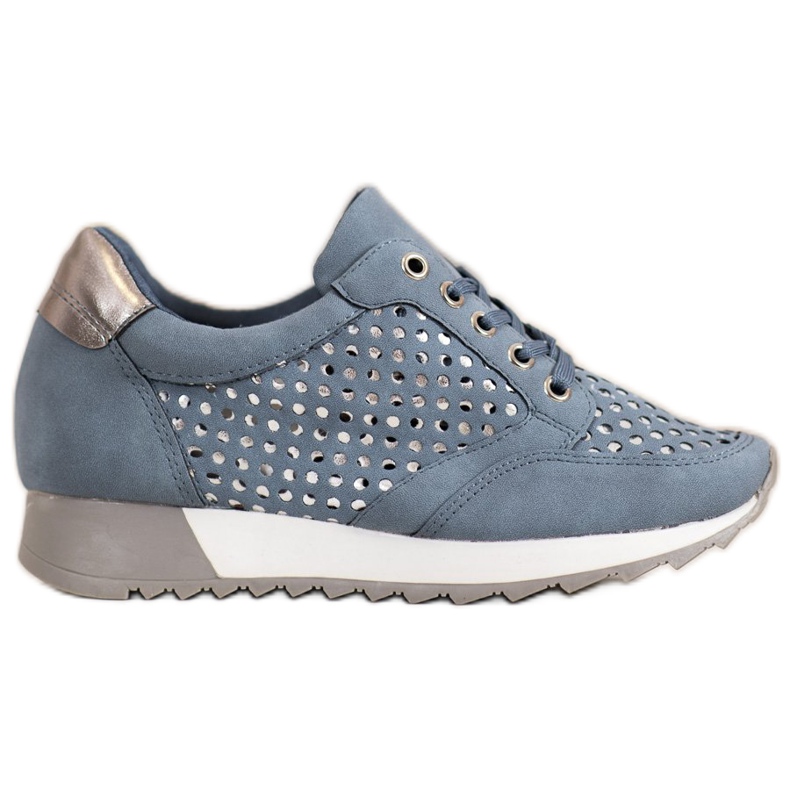 Kylie Prolamované boty na platformě modrý