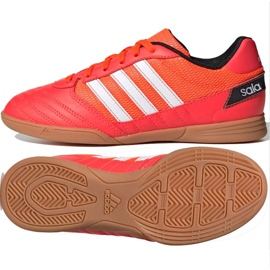 Sálová obuv adidas Super Sala Jr FV2639 červené pomeranče a červené Sálová obuv adidas Super Sala Jr FV2639 červené pomeranče a červené
