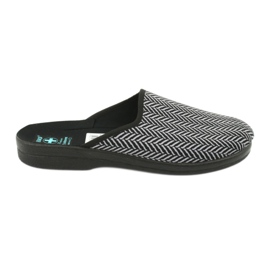 Pantofle pánské pantofle Adanex 25147 rybí kost černá šedá