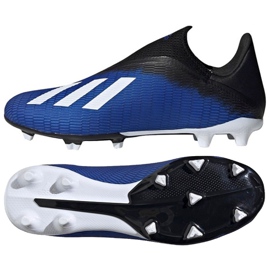 Kopačky Adidas X 19.3 Ll Fg M EG7178 modrý modrý Kopačky Adidas X 19.3 Ll Fg M EG7178 modrý modrý
