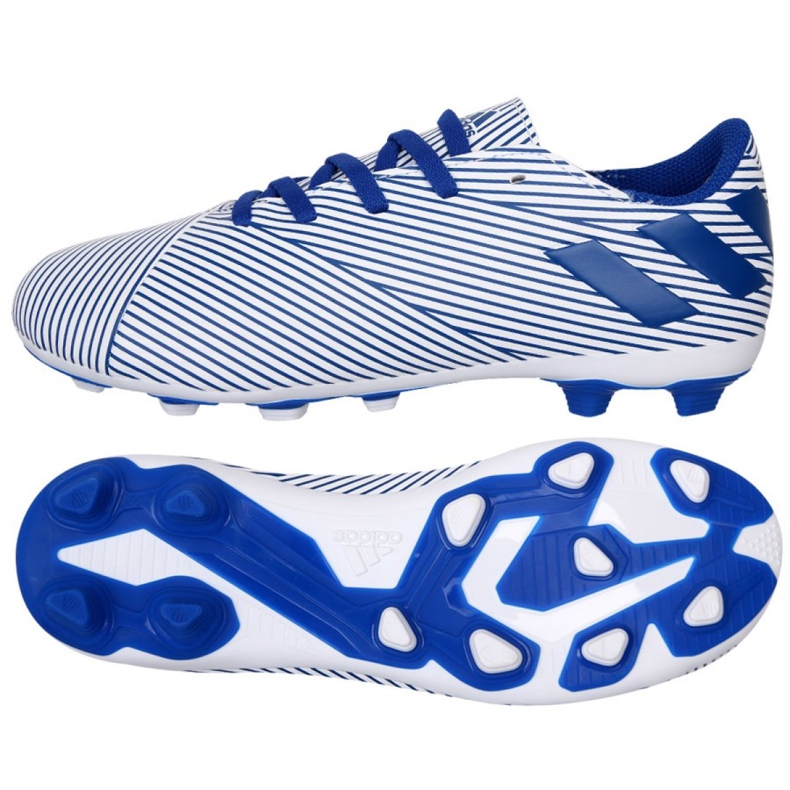 Kopačky Adidas Nemeziz 19.4 FxG Jr EF1740 vícebarevný bílý Kopačky Adidas Nemeziz 19.4 FxG Jr EF1740 vícebarevný bílý