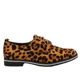 Černé jazzové boty, kamzík leopard C-7222 černý vícebarevný