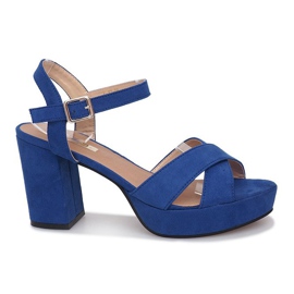 Sandály Enmore Blue Heel modrý