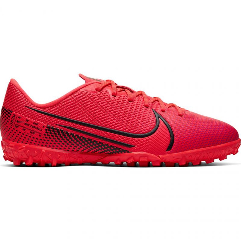 Kopačky Nike Mercurial Vapor 13 Academy Tf Jr AT8145-606 červené pomeranče a červené