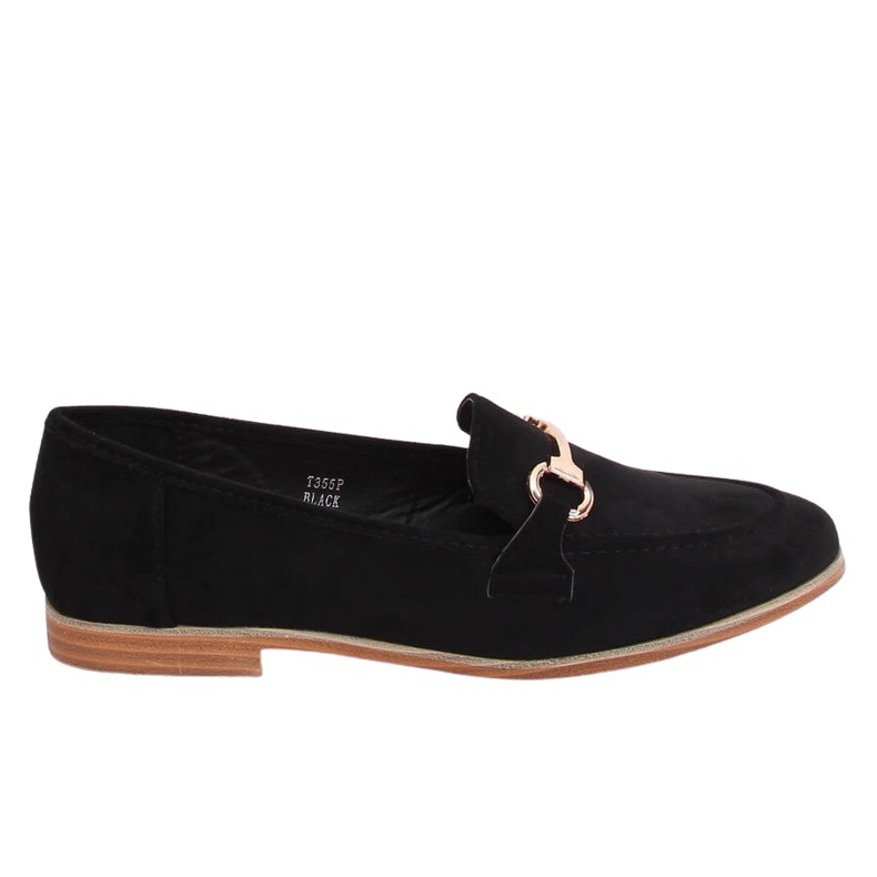 Černé Dámské černé mokasíny T355P černé černá