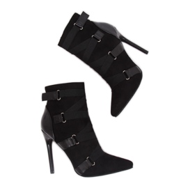 Černé boty na špendlíku černé BKKX1150 Black Ii Quality černá