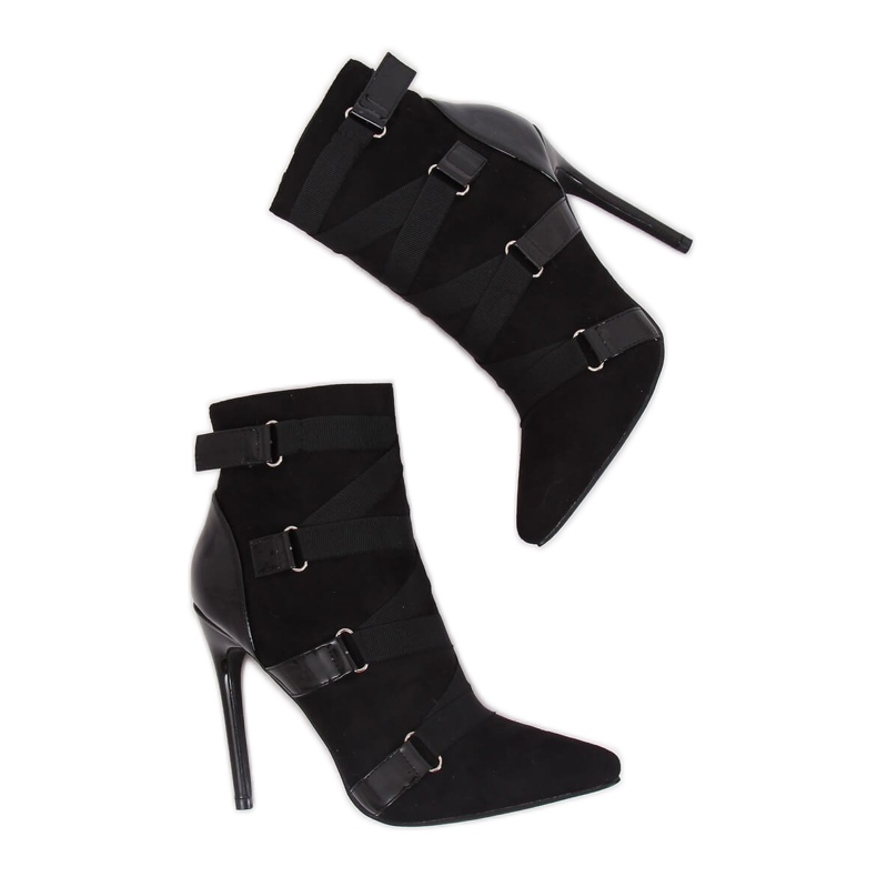 Černé boty na špendlíku černé BKKX1150 Black Ii Quality černá Černé boty na špendlíku černé BKKX1150 Black Ii Quality černá