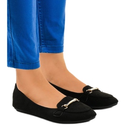 Černé mokasíny balerínky 2S2018-56 černý