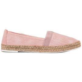 Goodin Prolamované espadrilky růžový