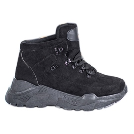 Queentina Semišové tenisky černý