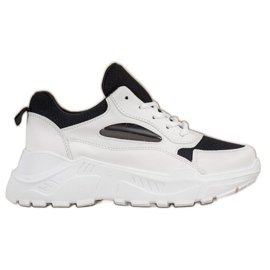 SHELOVET Pohodlné tenisky bílý černý