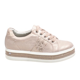 Růžové sportovní boty tenisky HQ996 růžový